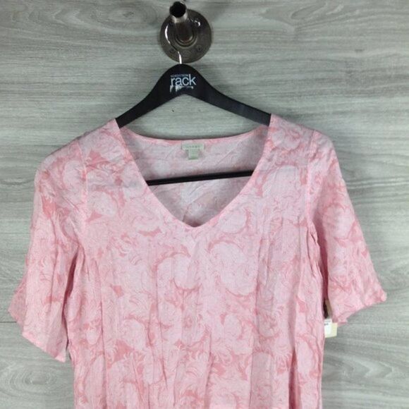 Hinge Pink Paisley Style Ruffle Hem Top - Picture 5 of 7